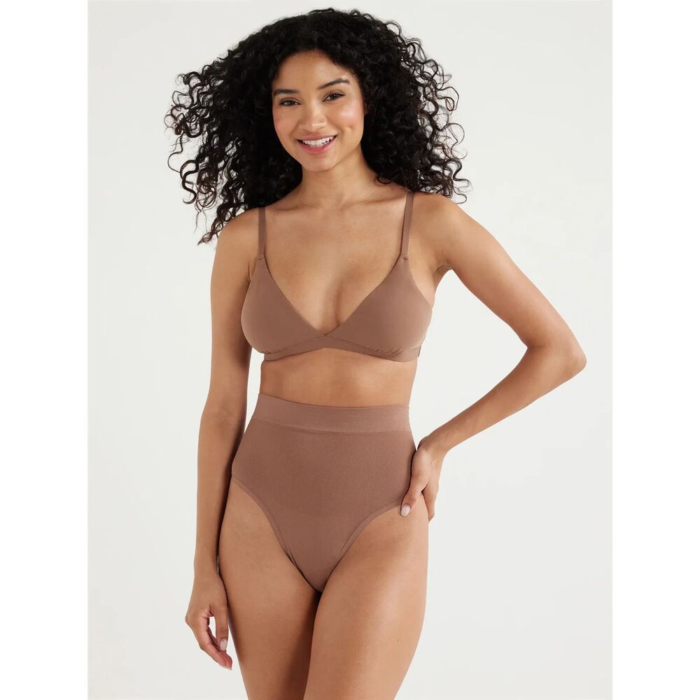 2 Pairs Joyspun Women's Seamless Mid-Rise Shaping Thong SIZE XXXL